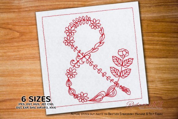 Ampersand with Rose Bluework Embroidery: A Seller’s Review