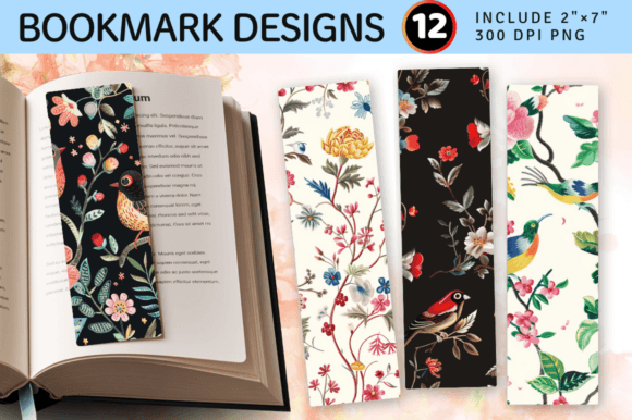 Floral Birds Embroidery PNG Bookmark Design Reviewed