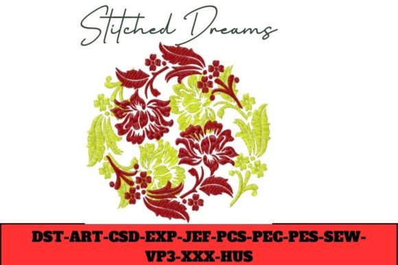 Floral Circle Embroidery Design for Memorable Handmade Gifts