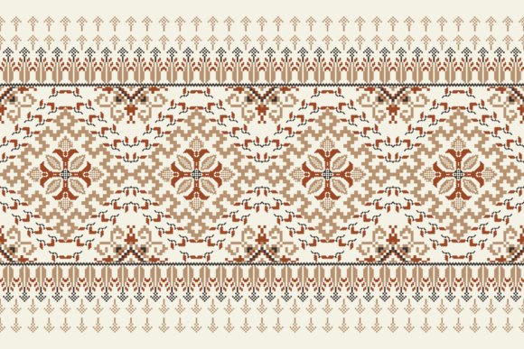 Floral Cross Stitch Pattern Vector Review
