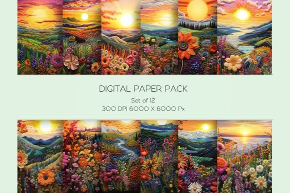 Floral Landscape Embroidery Paper Set: A Stitcher’s Review
