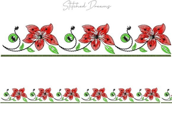 Floral Motif Embroidery Borders Collection