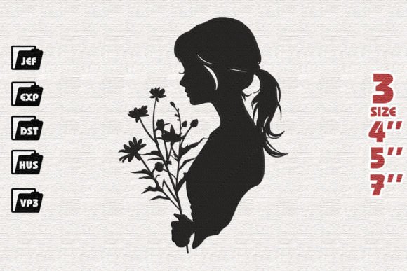 Floral Portrait Embroidery