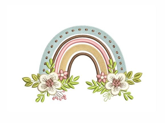 Floral Rainbow Embroidery Design Review for Branded Merch