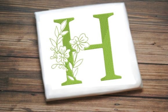 H Floral Monogram Alphabet Decoration