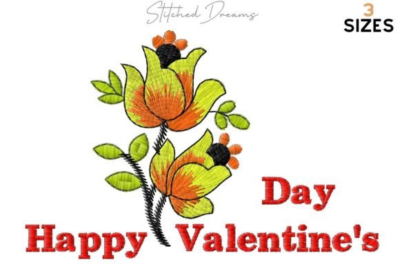 Happy Valentine s Day Embroidery for Boutique Apparel