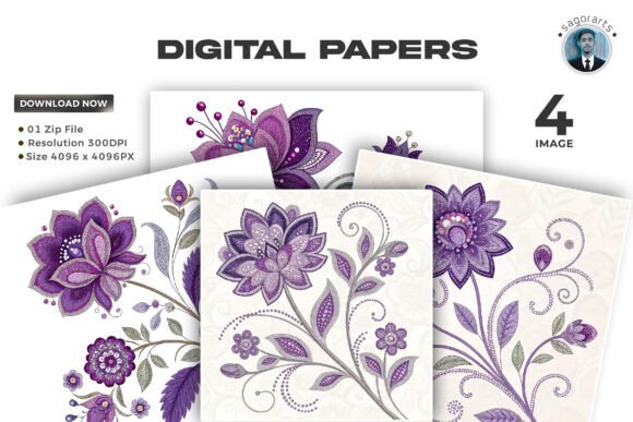 Purple Crystal Floral Embroidery: Etsy Seller Review