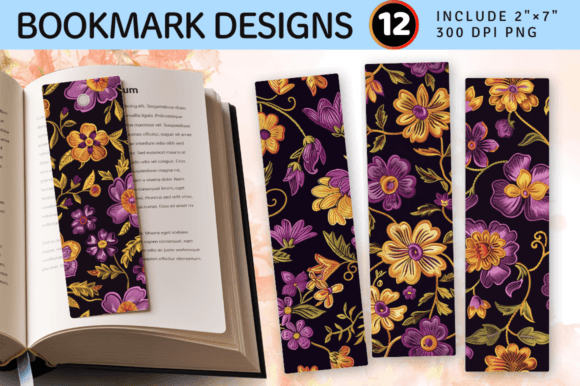 Purple Yellow Floral Embroidery PNG Book Review