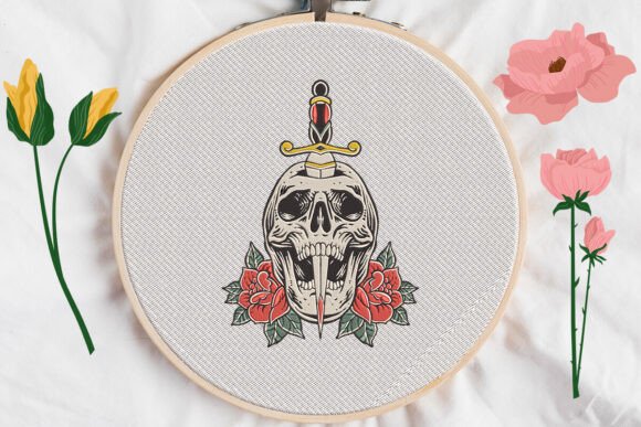 Skull with Floral6: Designer’s Holiday Stitch Review